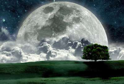Full Moon in Night HD