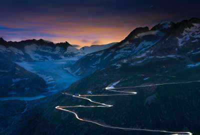 Furka Pass in Switzerland