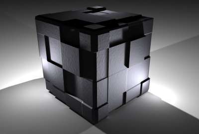 Glowing Black Cube