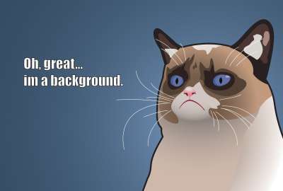 Grumpy Cat Cartoon Background