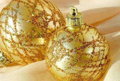 Happy Merry Christmas Gold Sparkle Ball Hd