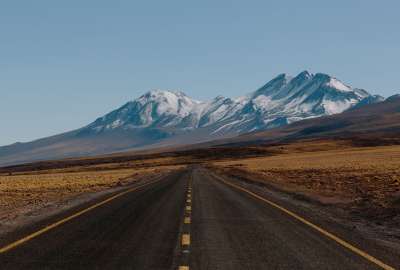 Highway to Snowy Mountain San Pedro De Atacama Chile