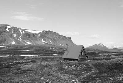 Hikers Cabin Along the Kungsleden Trail in Arctic Scandinavia