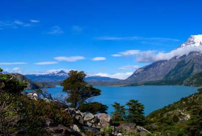 Hiking in the Morning Torres Del Paine Chile Patagonia