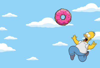 Homer Simpson Chasing Donut