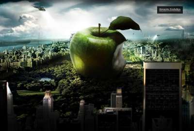 Imac Design Apples Cities Alexander Koshelkov HD S