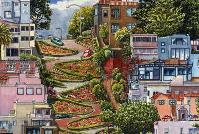 Lombard Street Sanfrancisco California Art