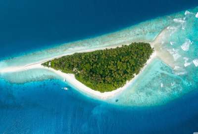 Maldive Fish Island Aerial