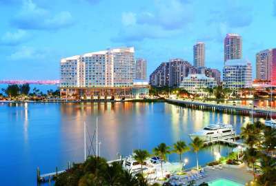 Miami Dusk Bay Lights City Bridge Cool