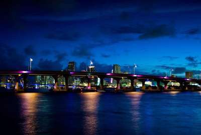 Miami Night Water Lights