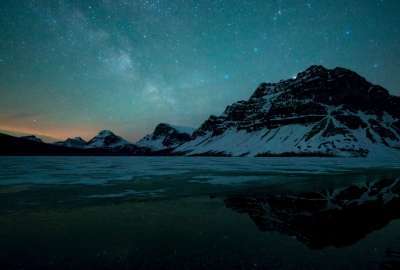 Milky Way Over Bow Lake in Canada