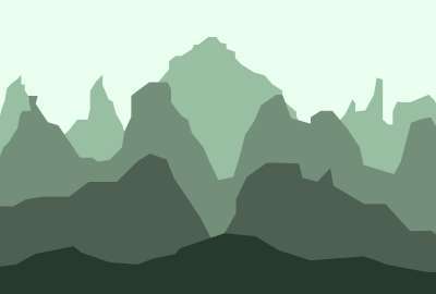 Minimalist Mountain Landscape