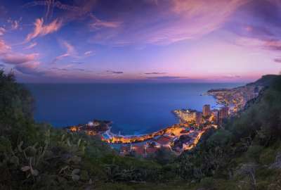 Monaco Purple Clouds Sunset 14434