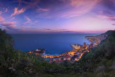Monaco Purple Clouds Sunset 21912