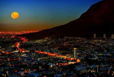 Moonlighted City Cape Town Lights South Africa 17351