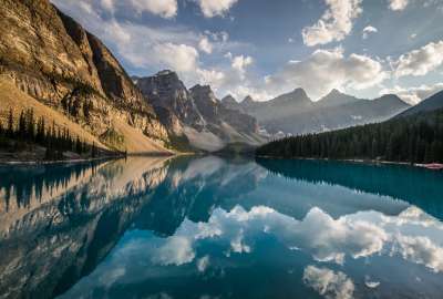 Moraine Lake at Sunset is a Sight to Behold Banff NP Canada