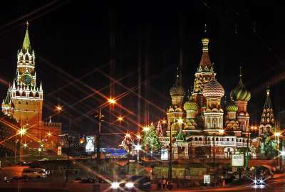 Moscow Russia Red Square Lights