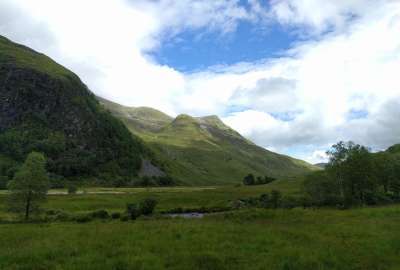 Mountain Near the Steall Falls in the Nevis Gorge Scotland