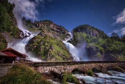 Mountain Waterfalls HDR