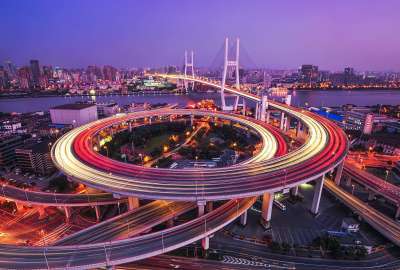 Nanpu Bridge Huangpu River Shanghai