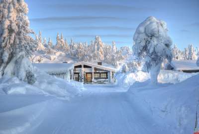Natural Snowy Lapland Beautiful Hd