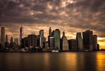 New York City Under Dark Sunset