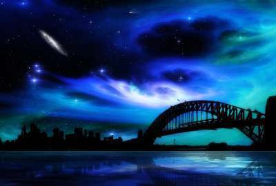 Night Bridge Blue Light 16969