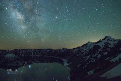 Night Sky Over Crater Lake
