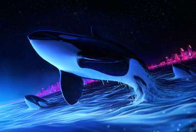 Orcas At Night