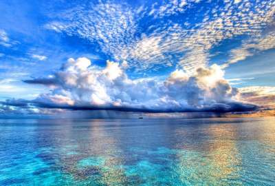 Pictures Ocean Horizon Sky Clo