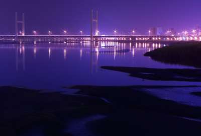 Purple View on Bridge