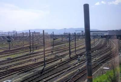 Rail Tracks Just Outside Kyoto Station Japan