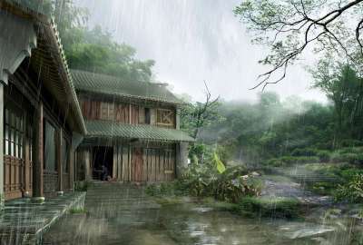 Rain, House