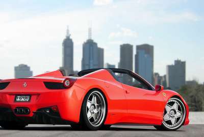 Red Ferrari Posing
