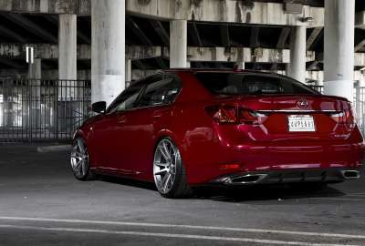Red Lexus Modified Car Back