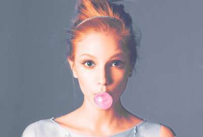 Redhead With Bubble Gum