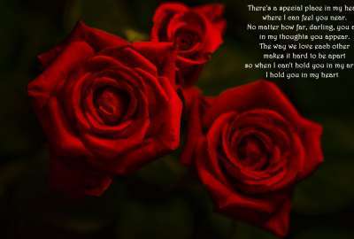 Romantic Poem and Red Roses