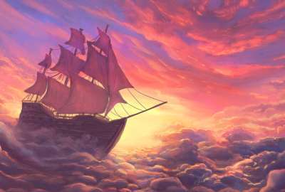 Ship Sailing on the Cloud