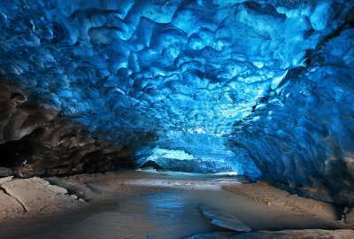 Skaftafell Ice Cave Iceland - Looks Like a Liquid Ceiling