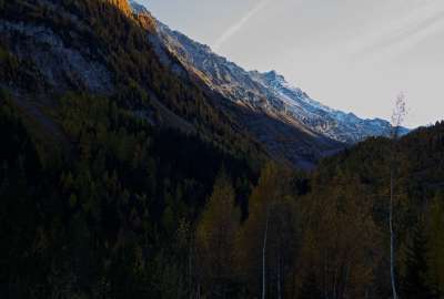 Snow-dusted Peaks in Derborence Valais Switzerland