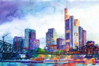 Some of Maja Wrońskas Watercolor Cityscapes