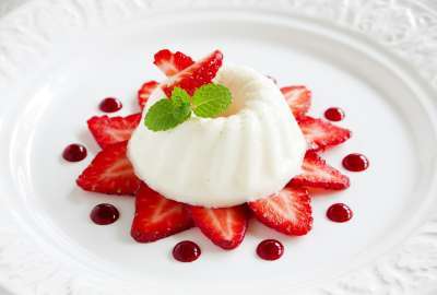 Strawberry Desert on Plate