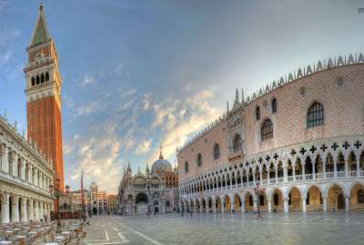 Sun Rising Above The Piazza San Marco Venice