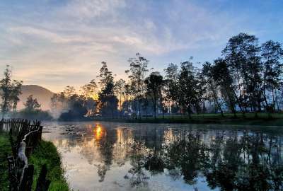 Sunrise at Ciwidey Bandung Regency West Java Indonesia