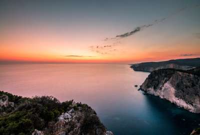 Sunset at Cap Keri South West End of the Greek Island Zakynthos