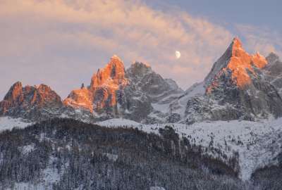 Sunset From Chamoni Mont Blanc