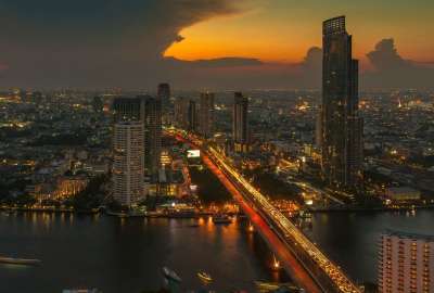 Sunset in Bangkok Thailand