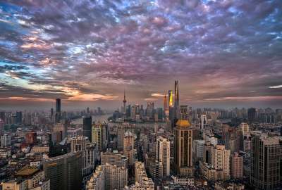 Sunset in Shanghai China