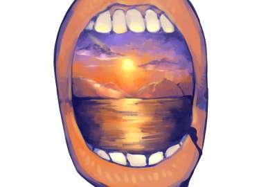 Sunset Inside a Mouth
