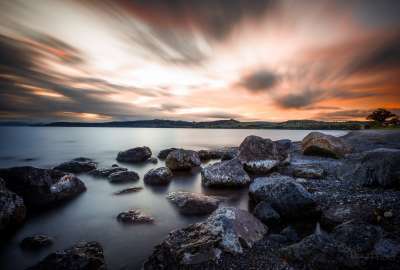 Sunset on Lake Taupo New Zealand